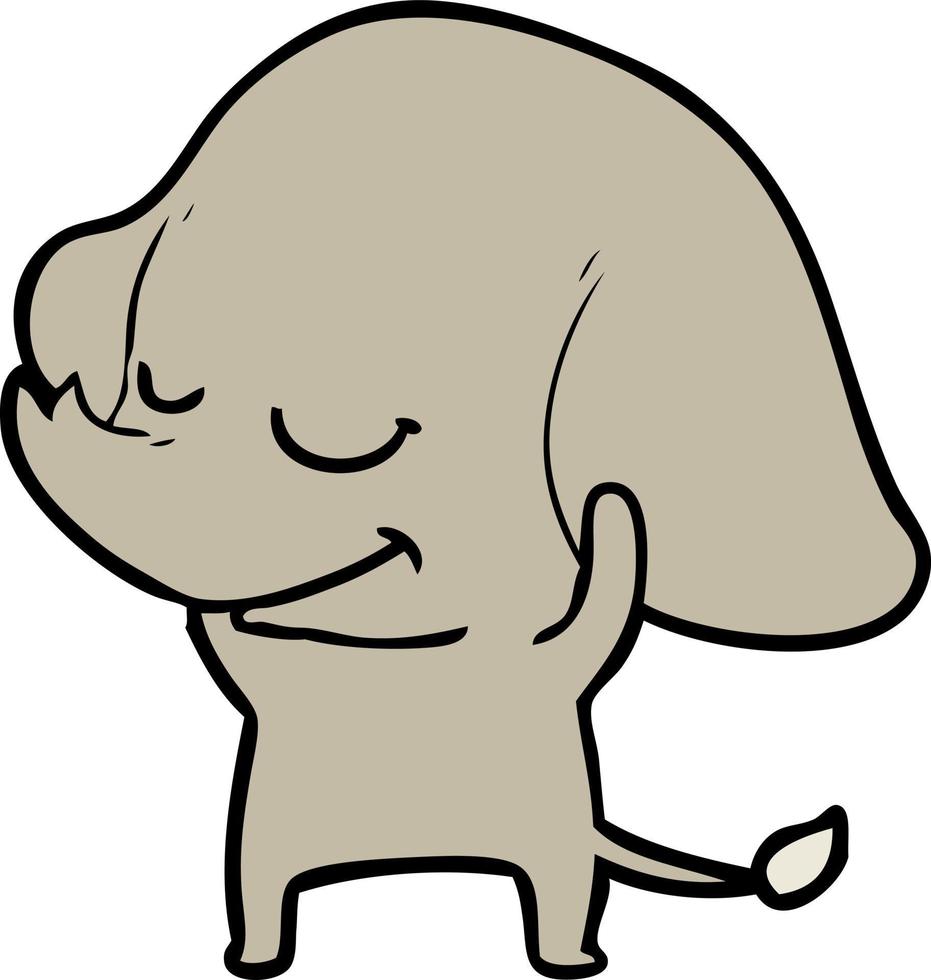 Vector elephant character in cartoon style