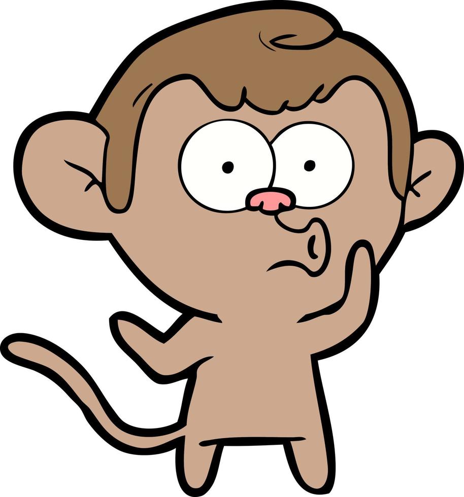 Vector monkey character in cartoon style