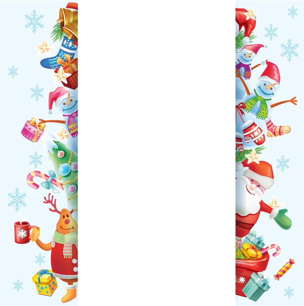 Frame for Christmas card vector