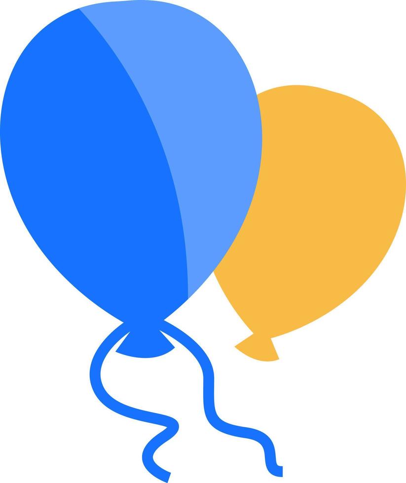 Birthday balloons, icon illustration, vector on white background