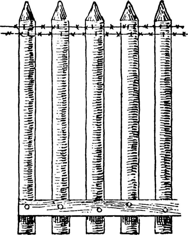 Palisade, vintage illustration vector