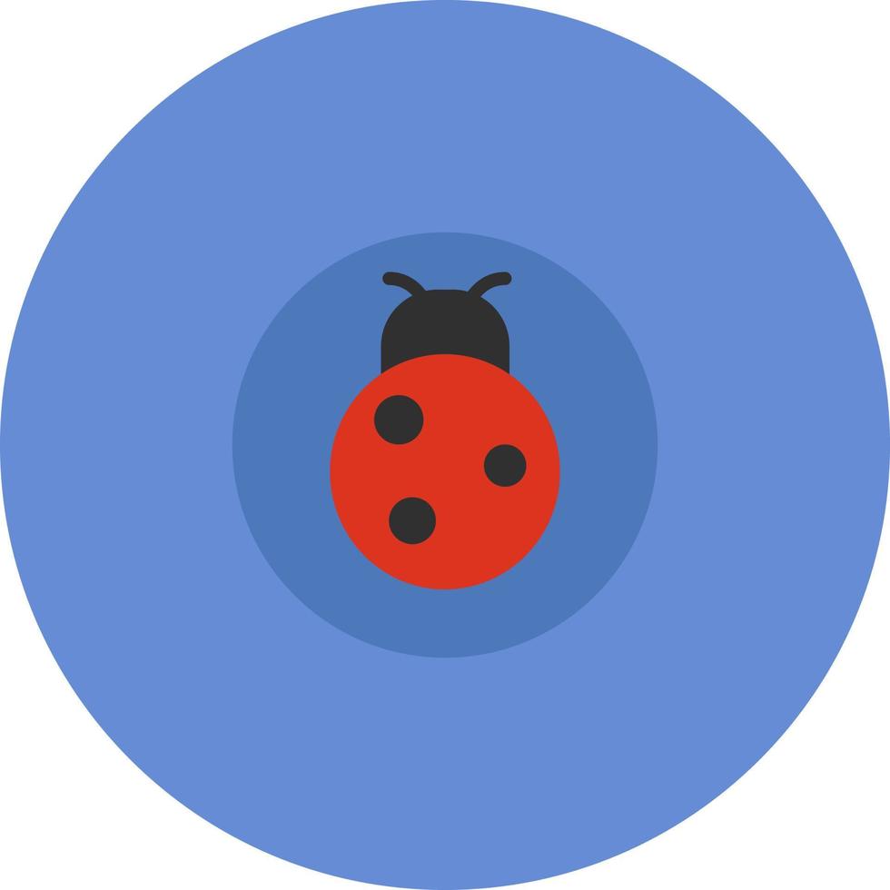 Red ladybug, illustration, vector on a white background.