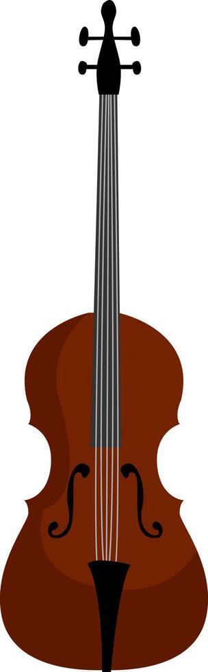 Instrumento violonchelo, ilustración, vector sobre fondo blanco.