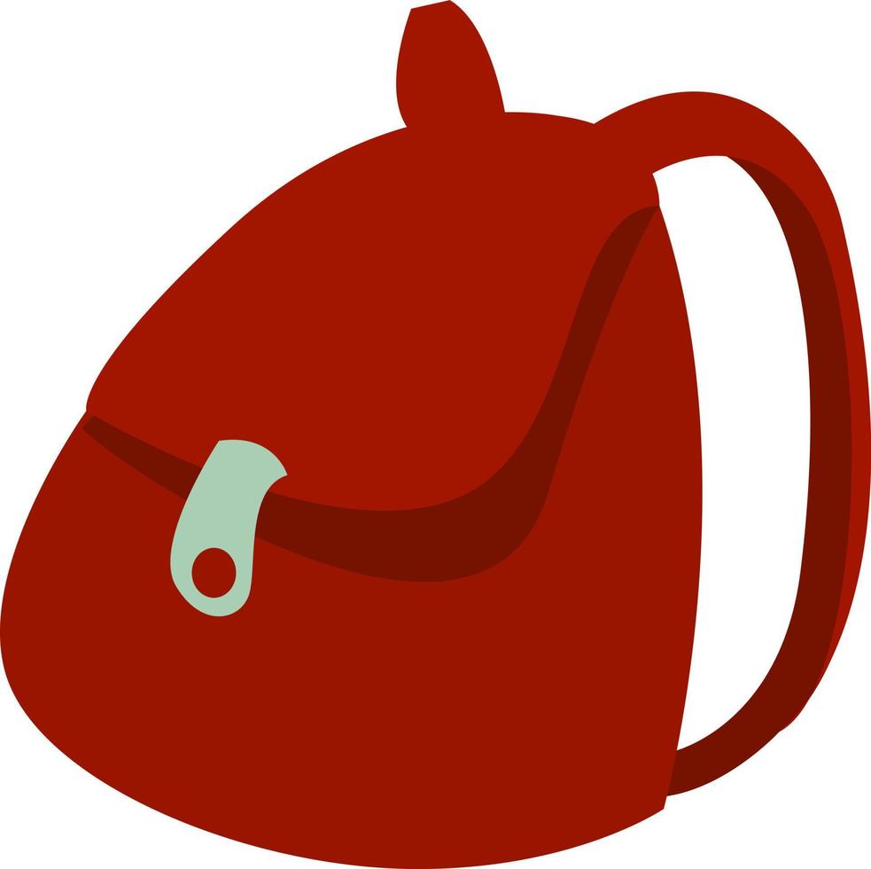 mochila roja, ilustración, vector sobre fondo blanco.