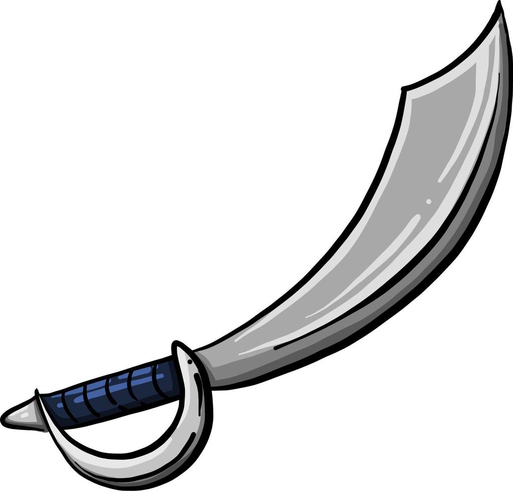 Pirate sword , illustration, vector on white background