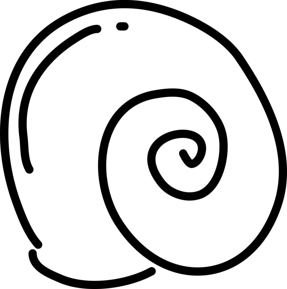 Sea shell drawing, illustration, vector on a white background