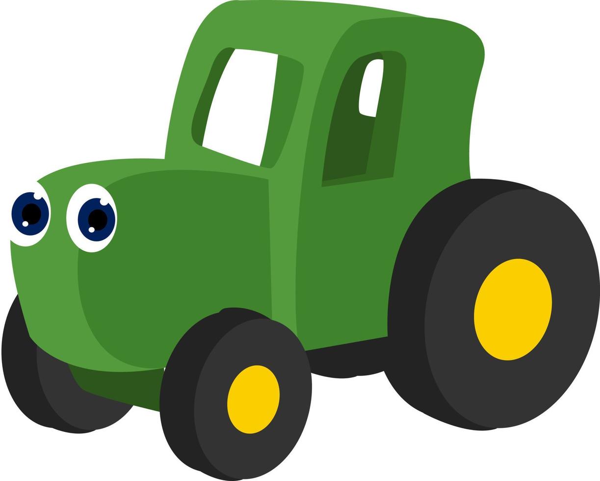 Toy truck, illustration, vector on white background.