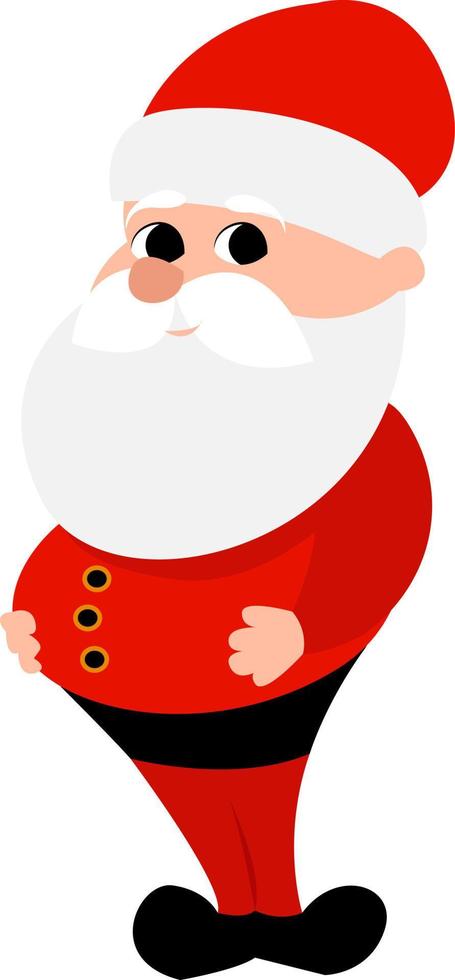 Cute Santa Claus, illustration, vector on white background.