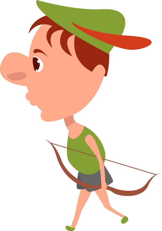 robin hood, ilustración, vector sobre fondo blanco