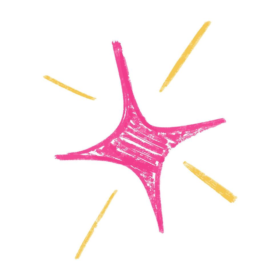 Vector illustration, stars pencil outline effect, hand drawn stars, doodles with pencils