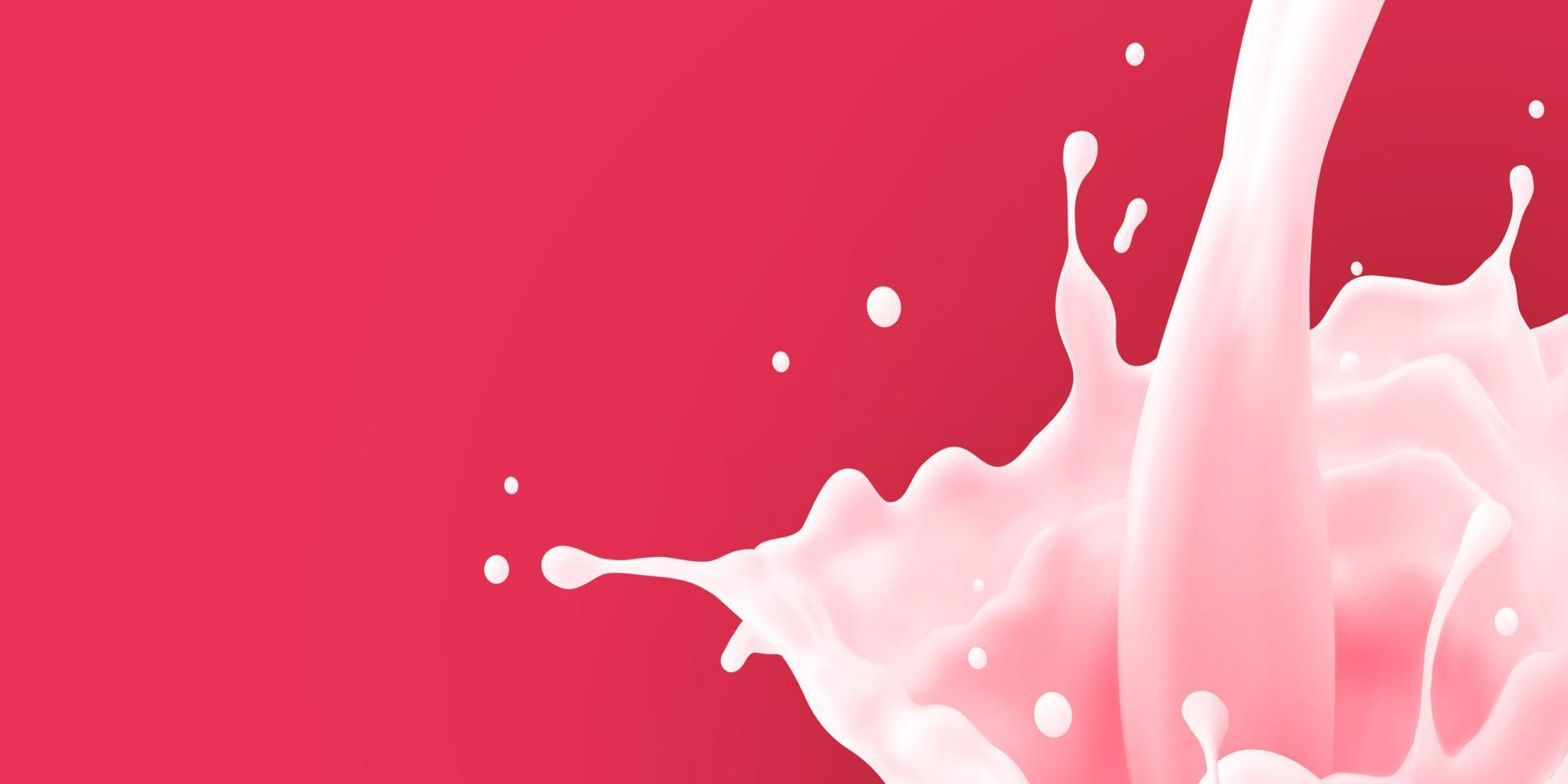 Milk jet background, milky splash, vector realistic liquid white splash on isolated background. 3d illustration.