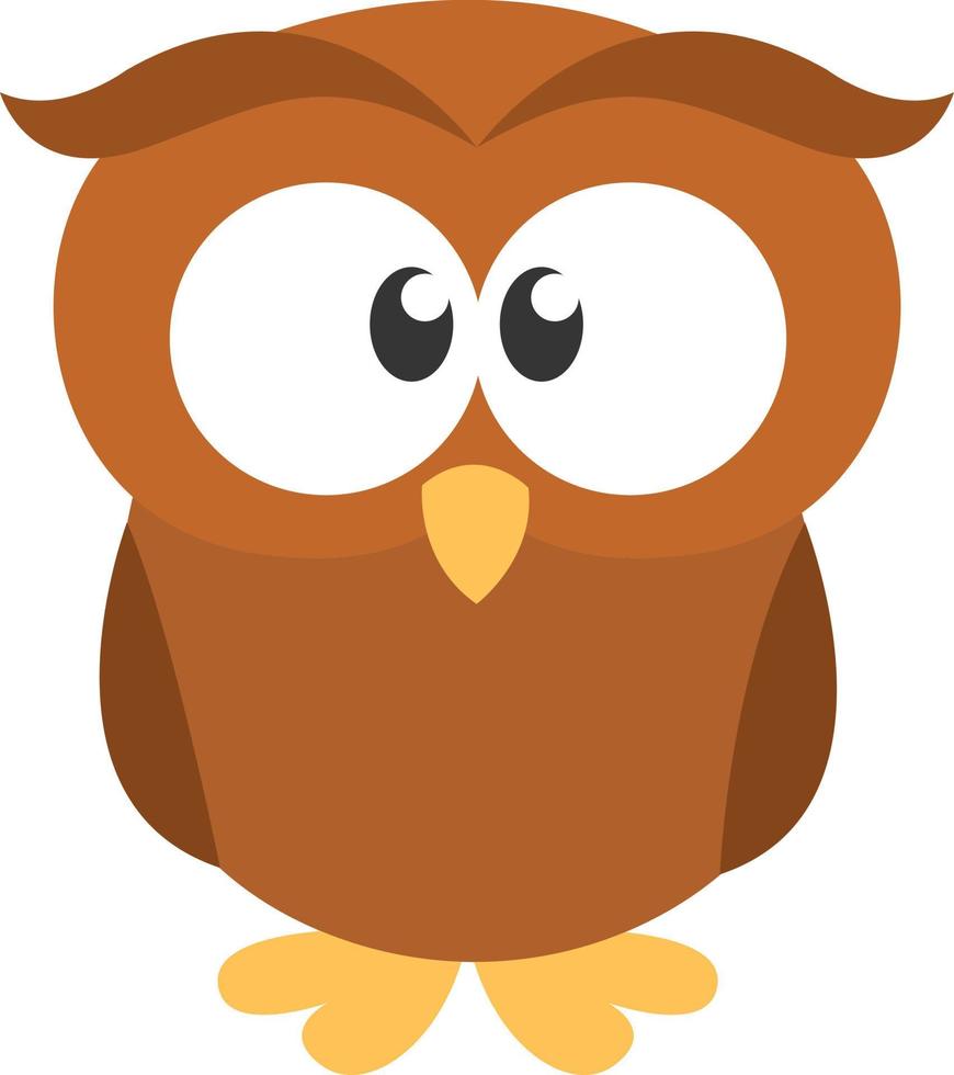 Orange owl, illustration, vector, on a white background. vector