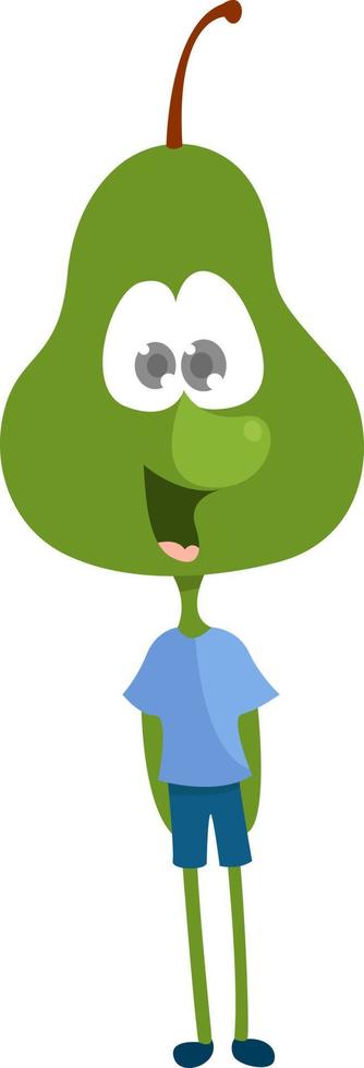 Little Pear Boy , ilustración, vector sobre fondo blanco.