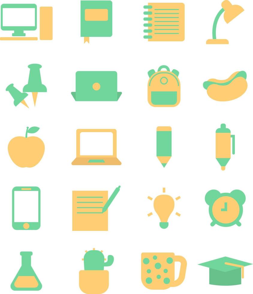 College studying, illustration, on a white background. vector