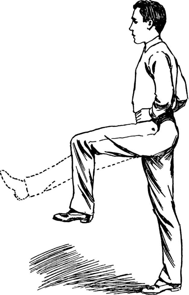 Exercise vintage illustration. vector