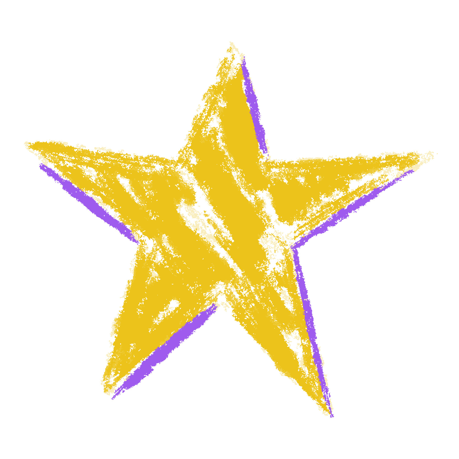 Vector illustration, stars pencil outline effect, hand drawn stars