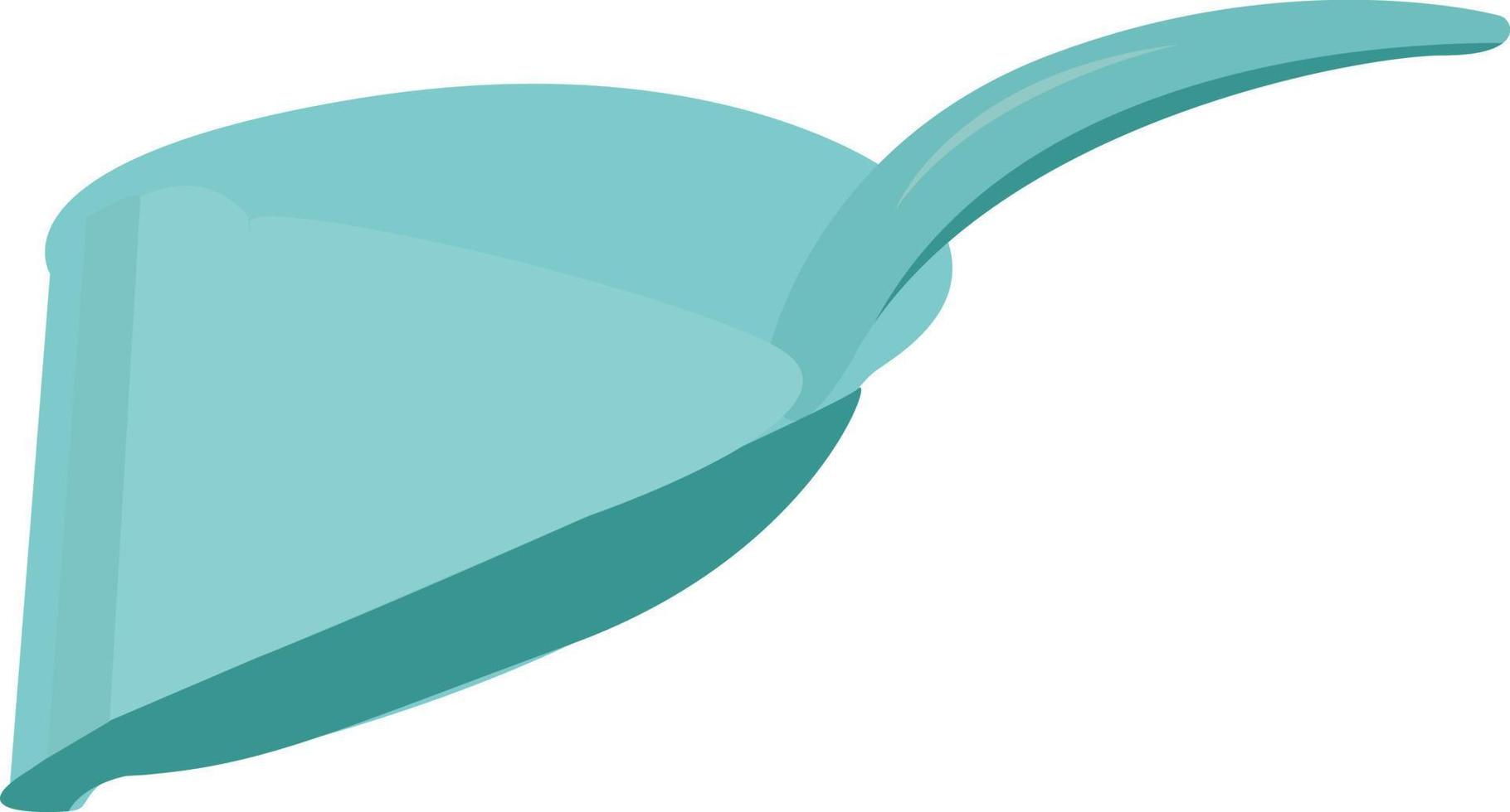 Blue dust pan, illustration, vector on white background