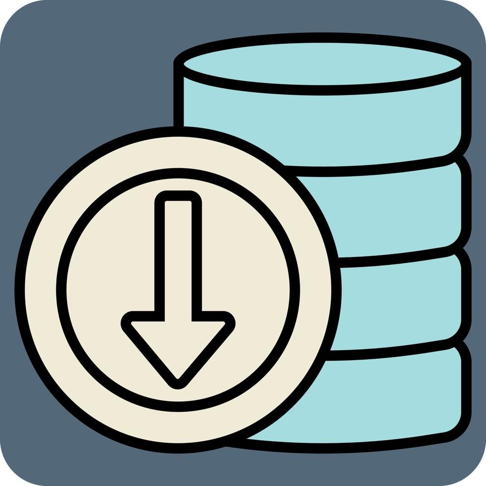 Data base, illustration, vector, on a white background. vector