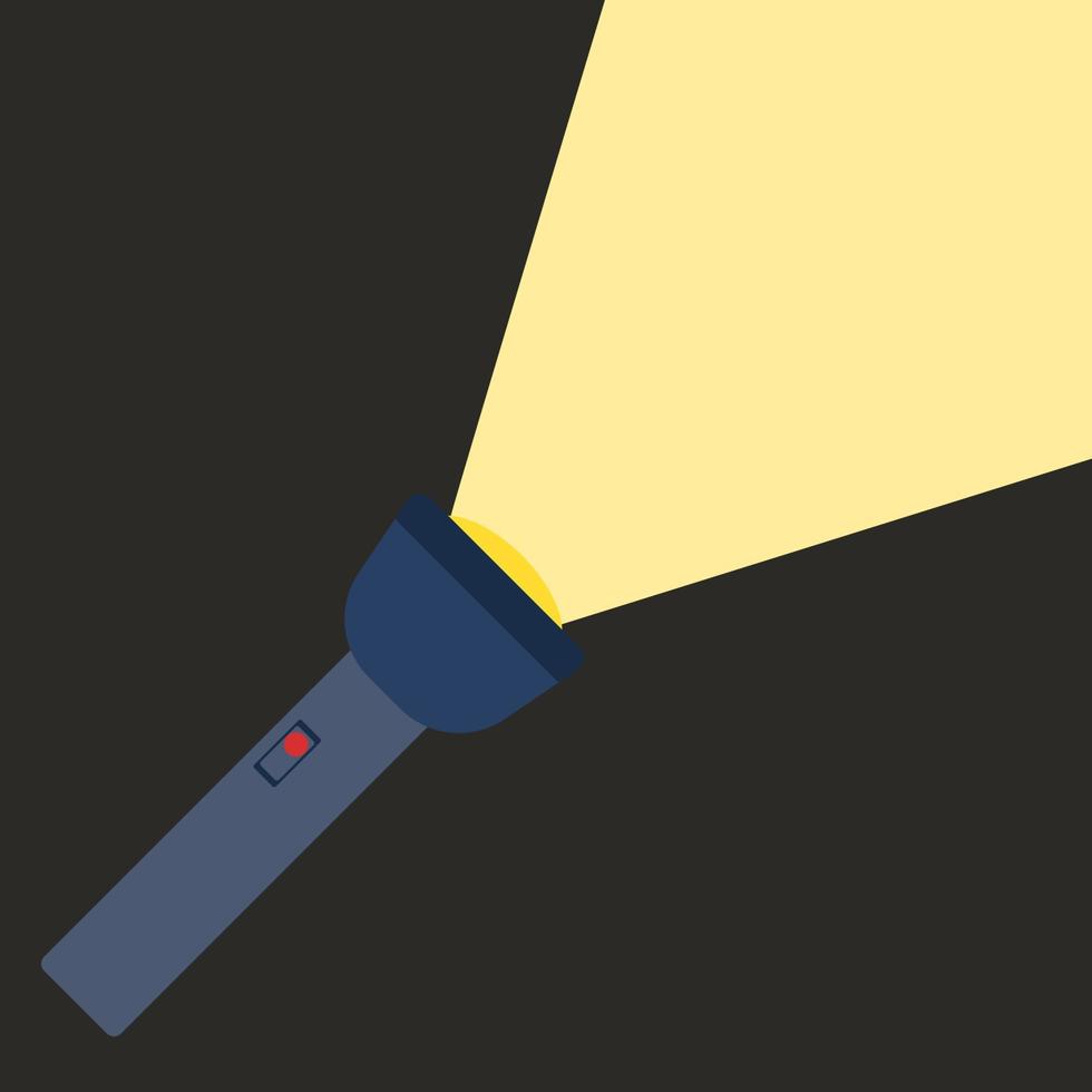 Flashlight, illustration, vector on white background.