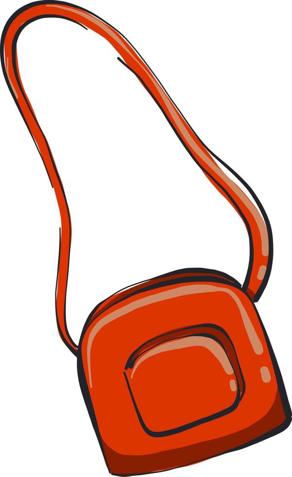 Red bag, illustration, vector on white background.