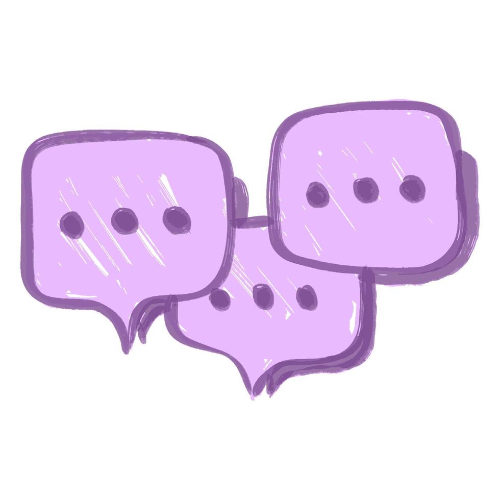 vector illustration Speech Bubbles Hand Drawn