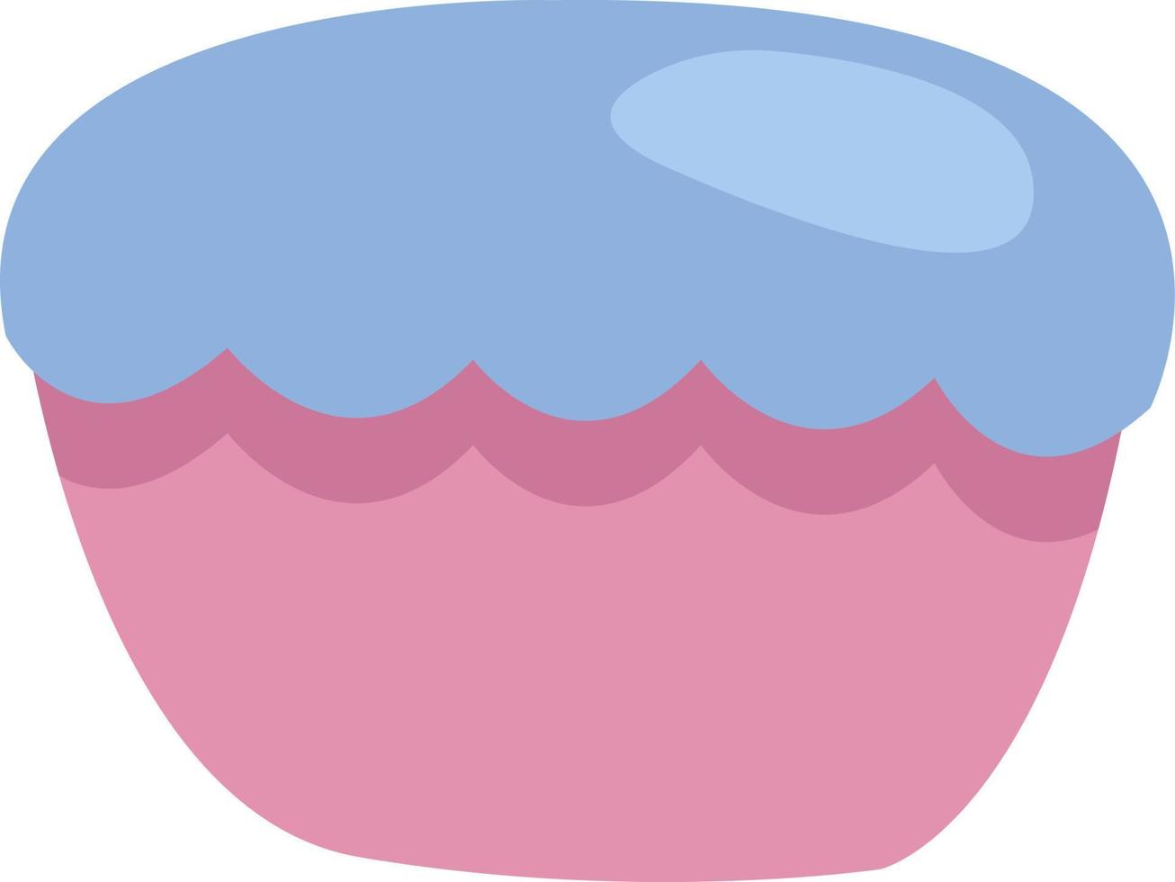 Dessert cake, illustration, vector on a white background.