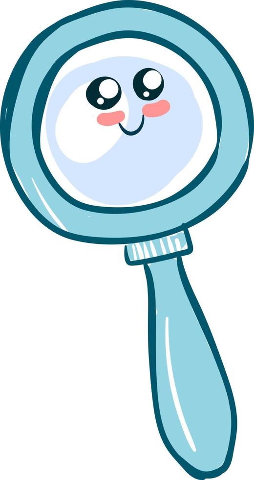 Adorable magnifying glass, illustration, vector on white background.