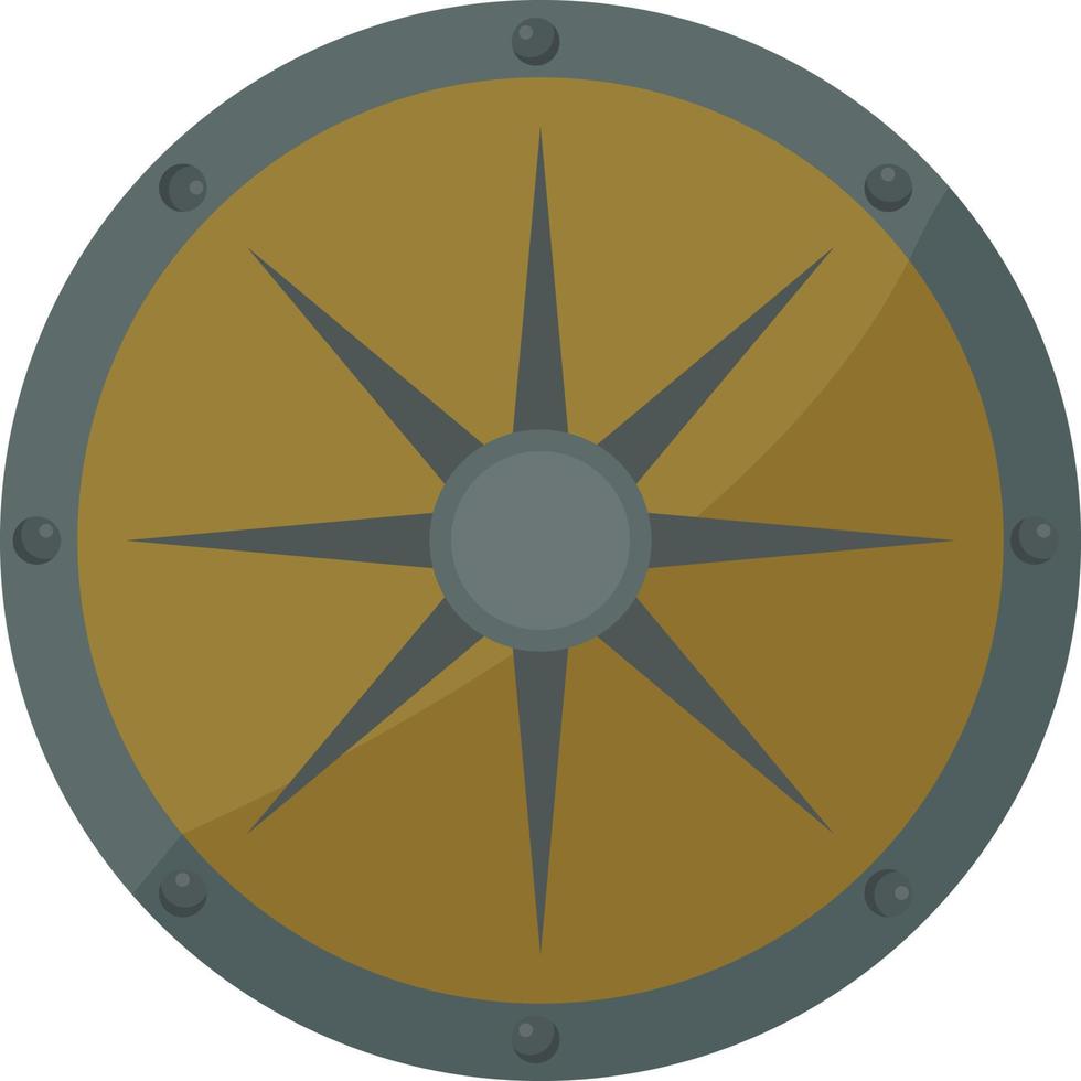Big shield, illustration, vector on white background