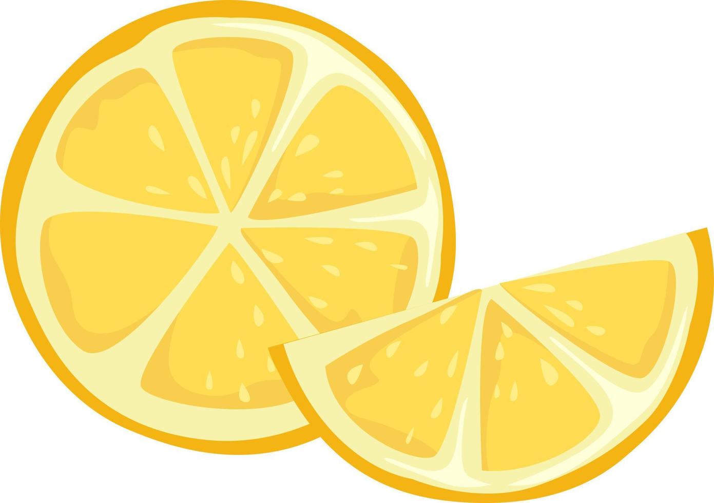 Lemon, illustration, vector on white background