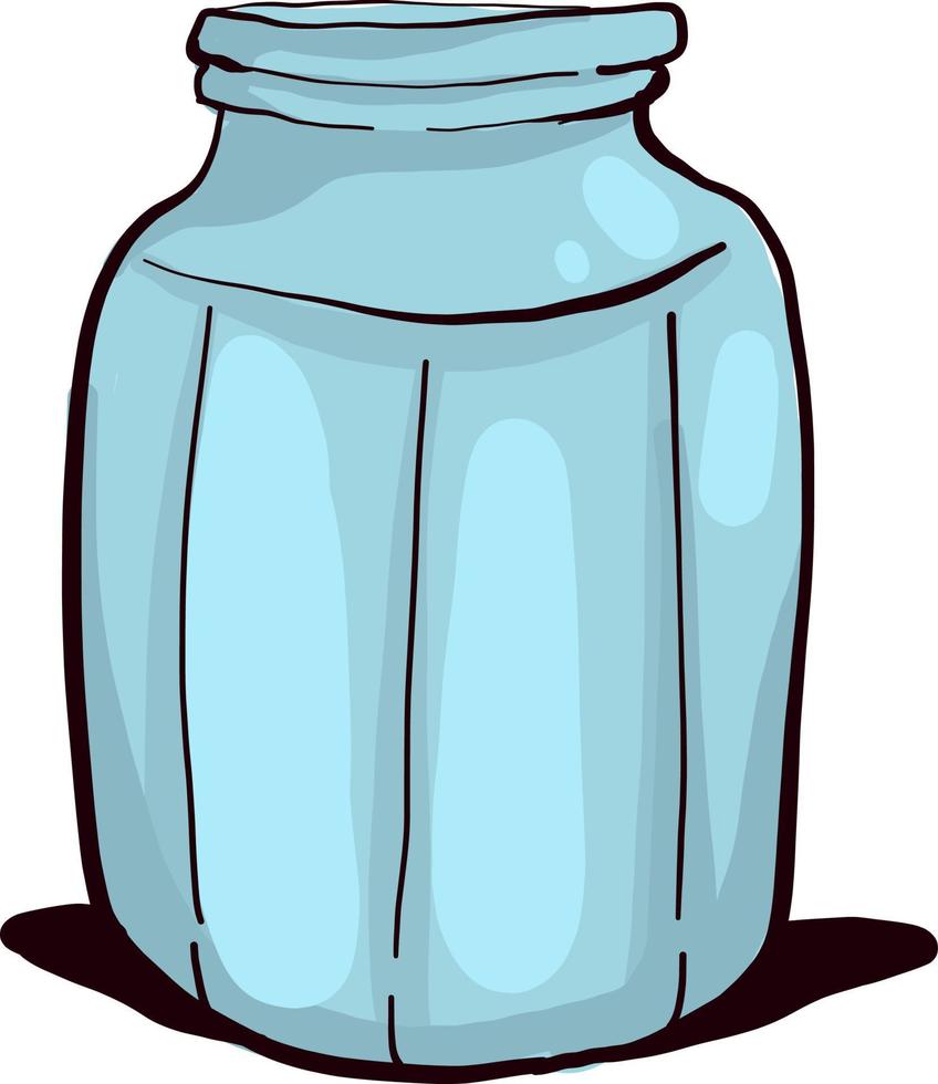 Jar glasses, illustration, vector on white background