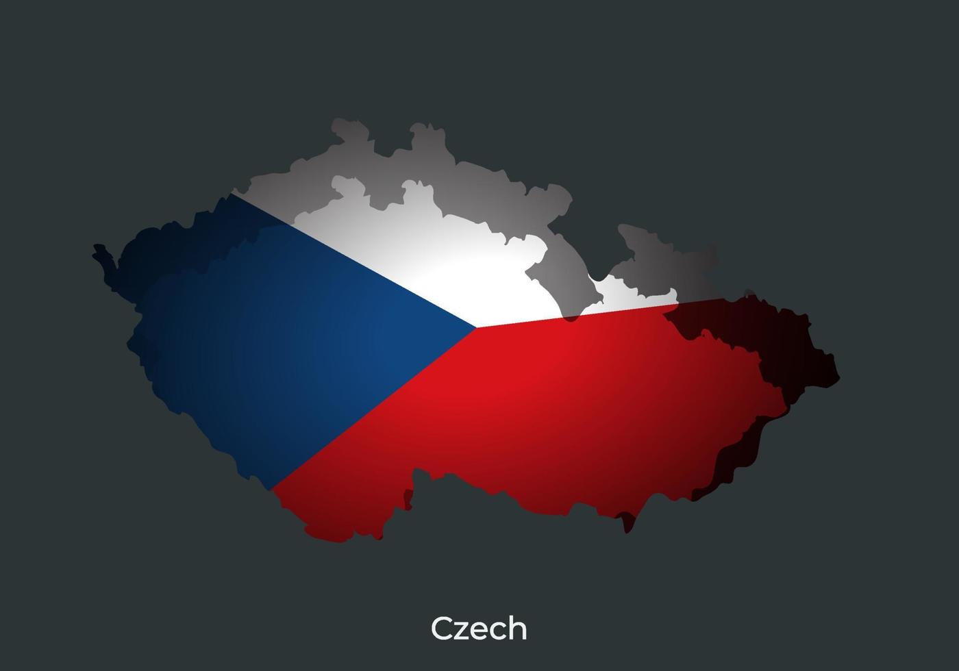 Czech flag. Paper cut style design of official world flag. Fit for banner, background, poster, anniversarry template, festival holiday, independent day. Vector eps 10