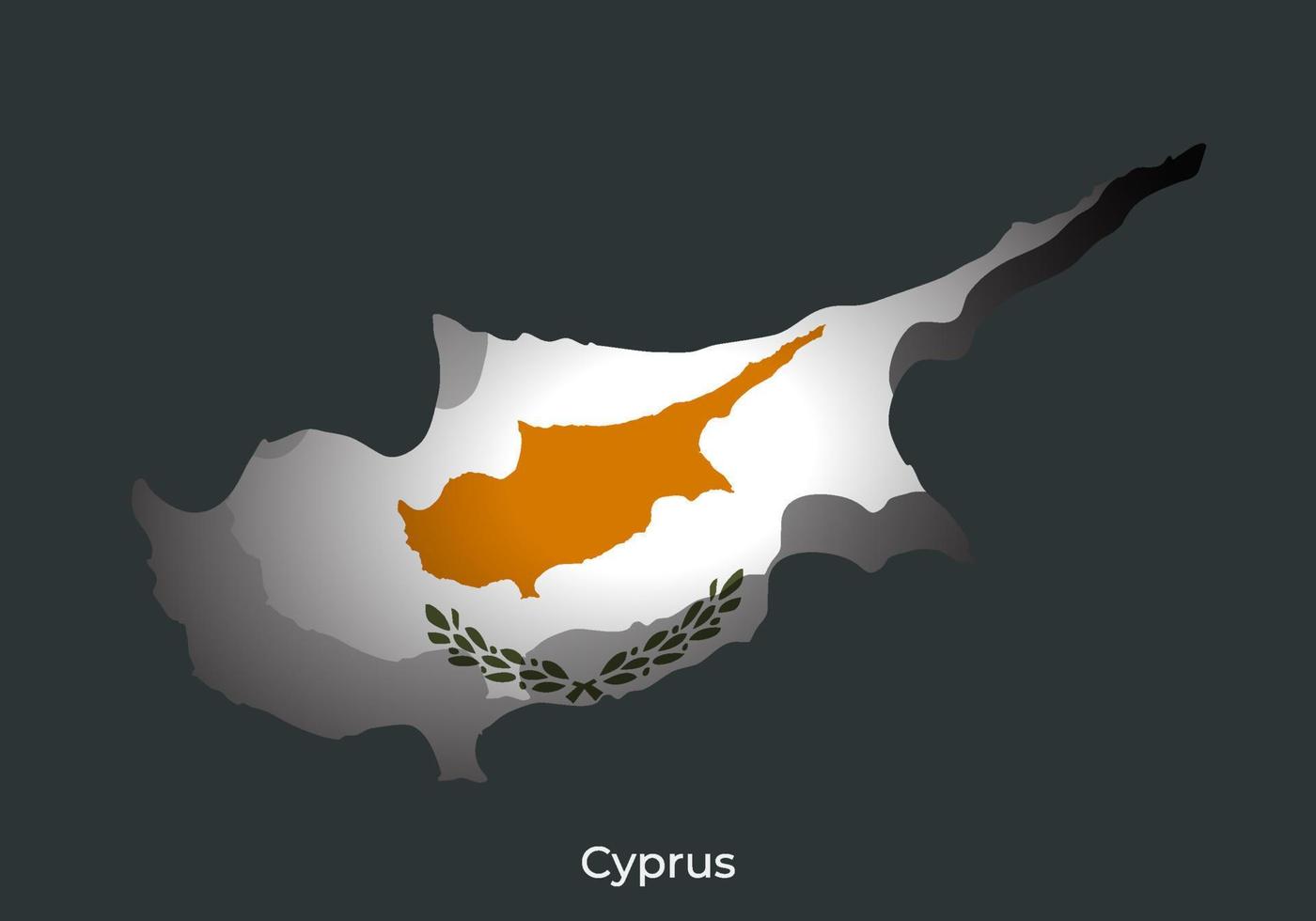 Cyprus flag. Paper cut style design of official world flag. Fit for banner, background, poster, anniversarry template, festival holiday, independent day. Vector eps 10