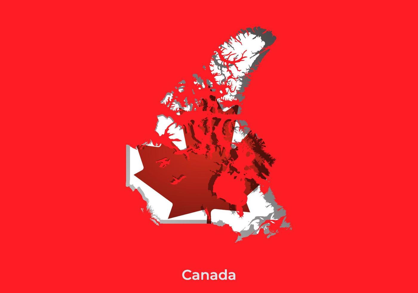 bandera de canadá diseño de estilo de corte de papel de la bandera mundial oficial. apto para pancarta, fondo, afiche, plantilla de aniversario, festividad festiva, día independiente. pasos vectoriales 10 vector