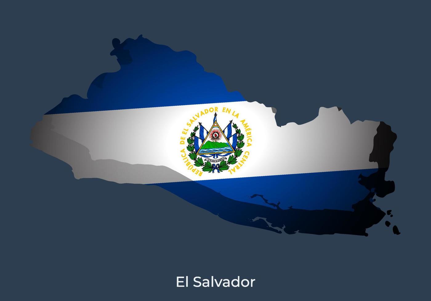 bandera salvadoreña. diseño de estilo de corte de papel de la bandera mundial oficial. apto para pancarta, fondo, afiche, plantilla de aniversario, festividad festiva, día independiente. pasos vectoriales 10 vector