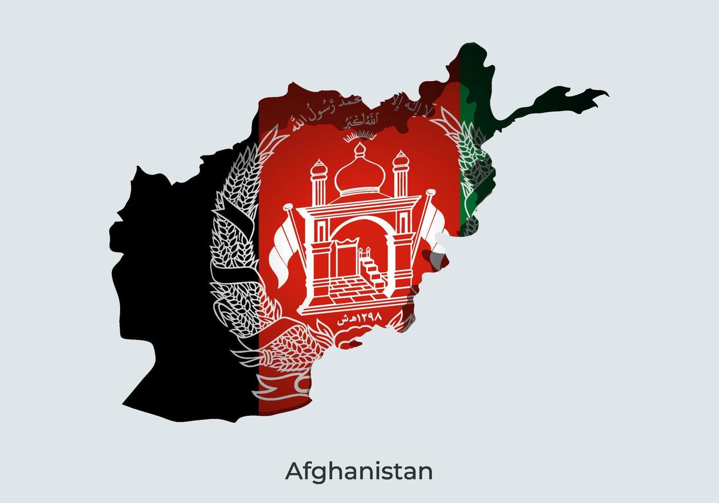bandera de afganistán. corte de papel de la bandera mundial oficial. apto para banner, fondo, aniversario, día independiente, festividad festiva. eps 10 vector