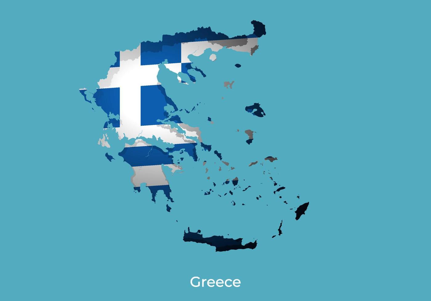 Greece flag. Paper cut style design of official world flag. Fit for banner, background, poster, anniversarry template, festival holiday, independent day. Vector eps 10