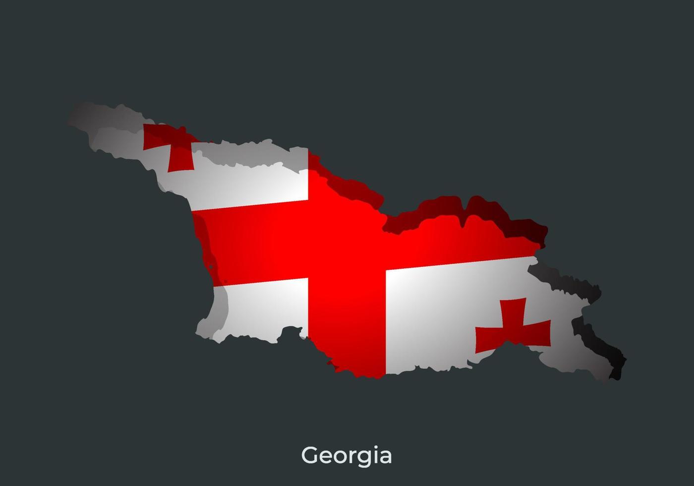 Georgia flag. Paper cut style design of official world flag. Fit for banner, background, poster, anniversarry template, festival holiday, independent day. Vector eps 10