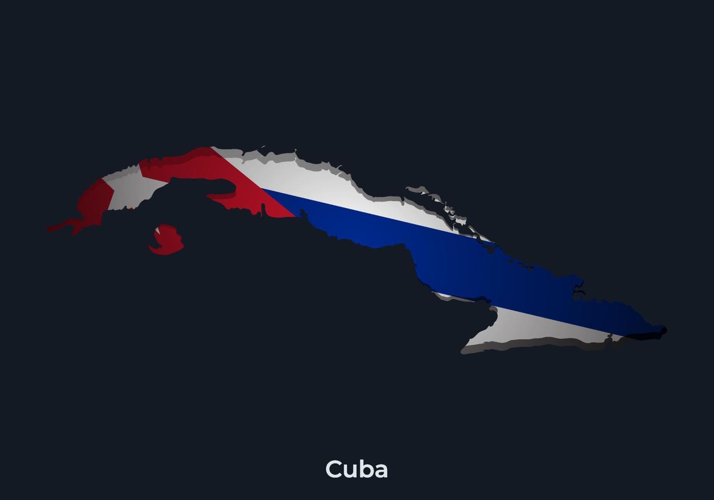 Cuba flag. Paper cut style design of official world flag. Fit for banner, background, poster, anniversarry template, festival holiday, independent day. Vector eps 10