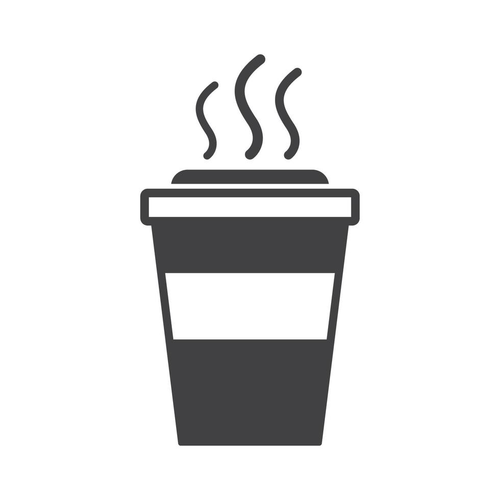 Paper Coffe Cup Outline Icon vector