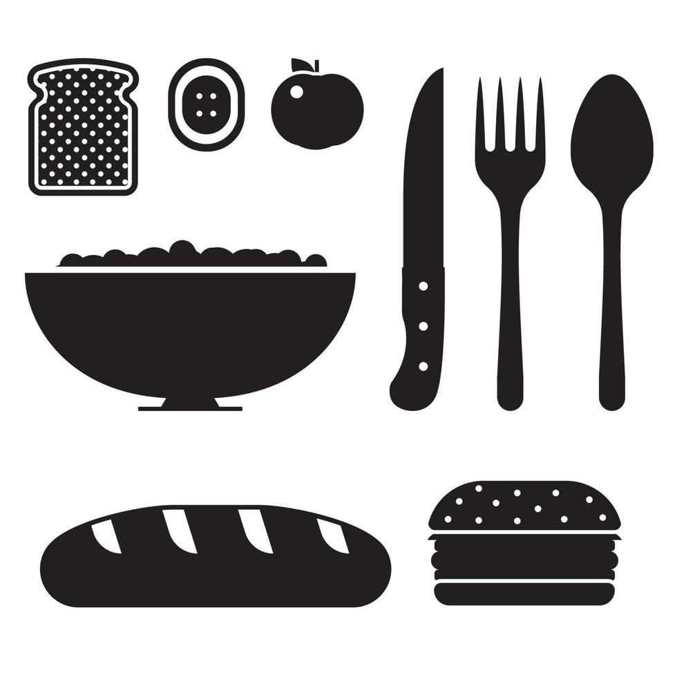 Healthy Breakfast Icon Set vector