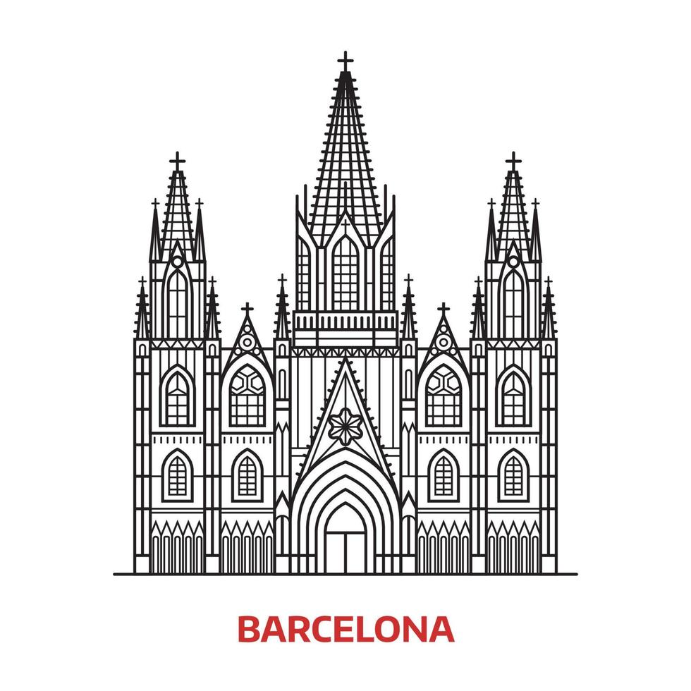 Travel Barcelona Landmark vector