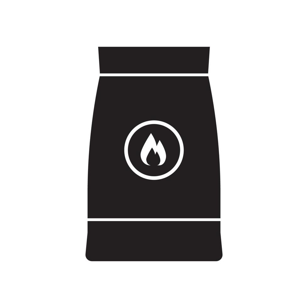 Barbecue Coal Bag Icon vector