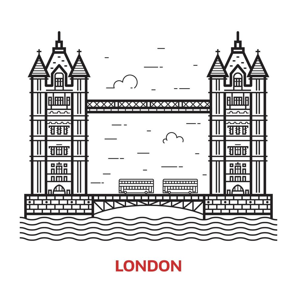 London Bridge Vector Illustration