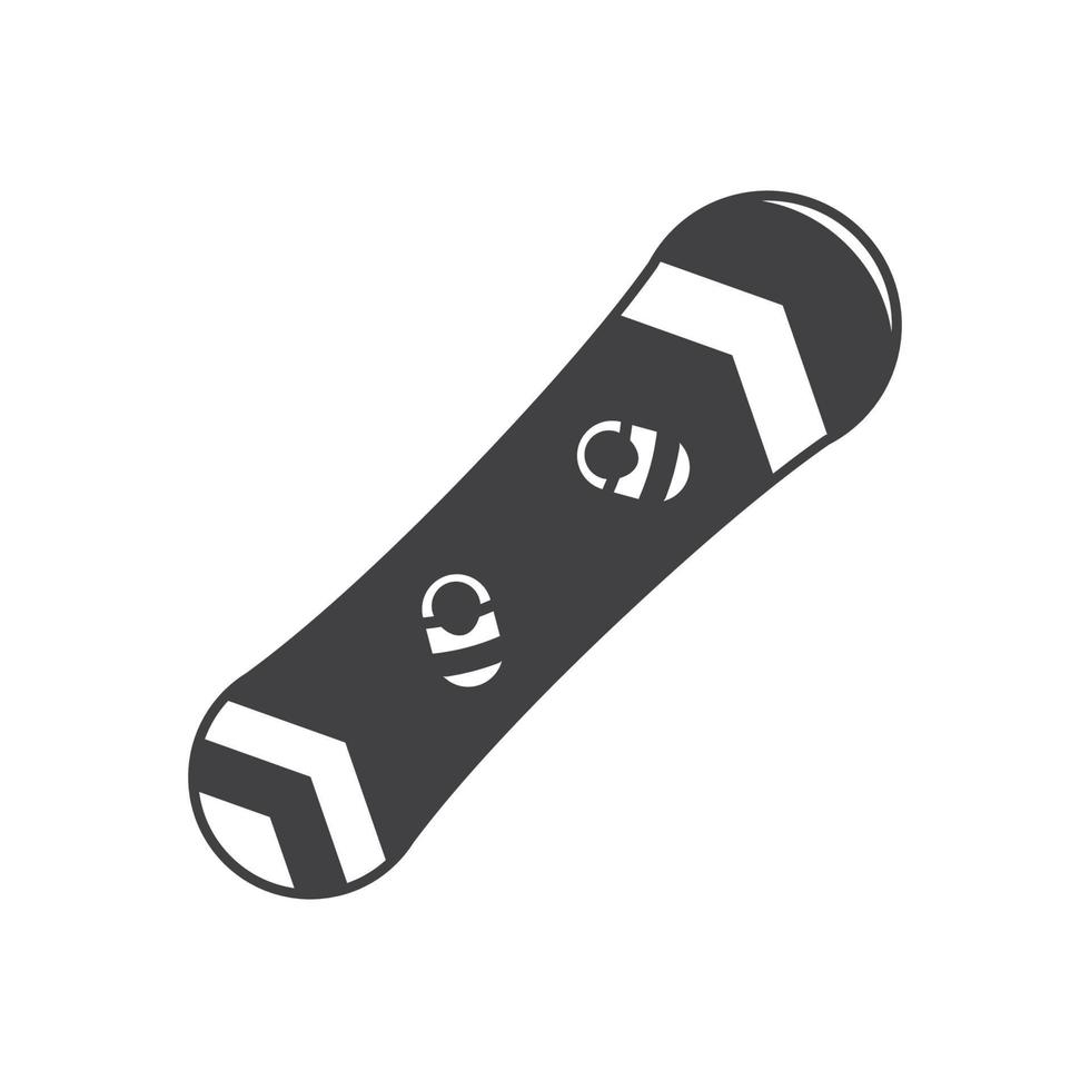 Snowboard Outline Monochrome Icon vector