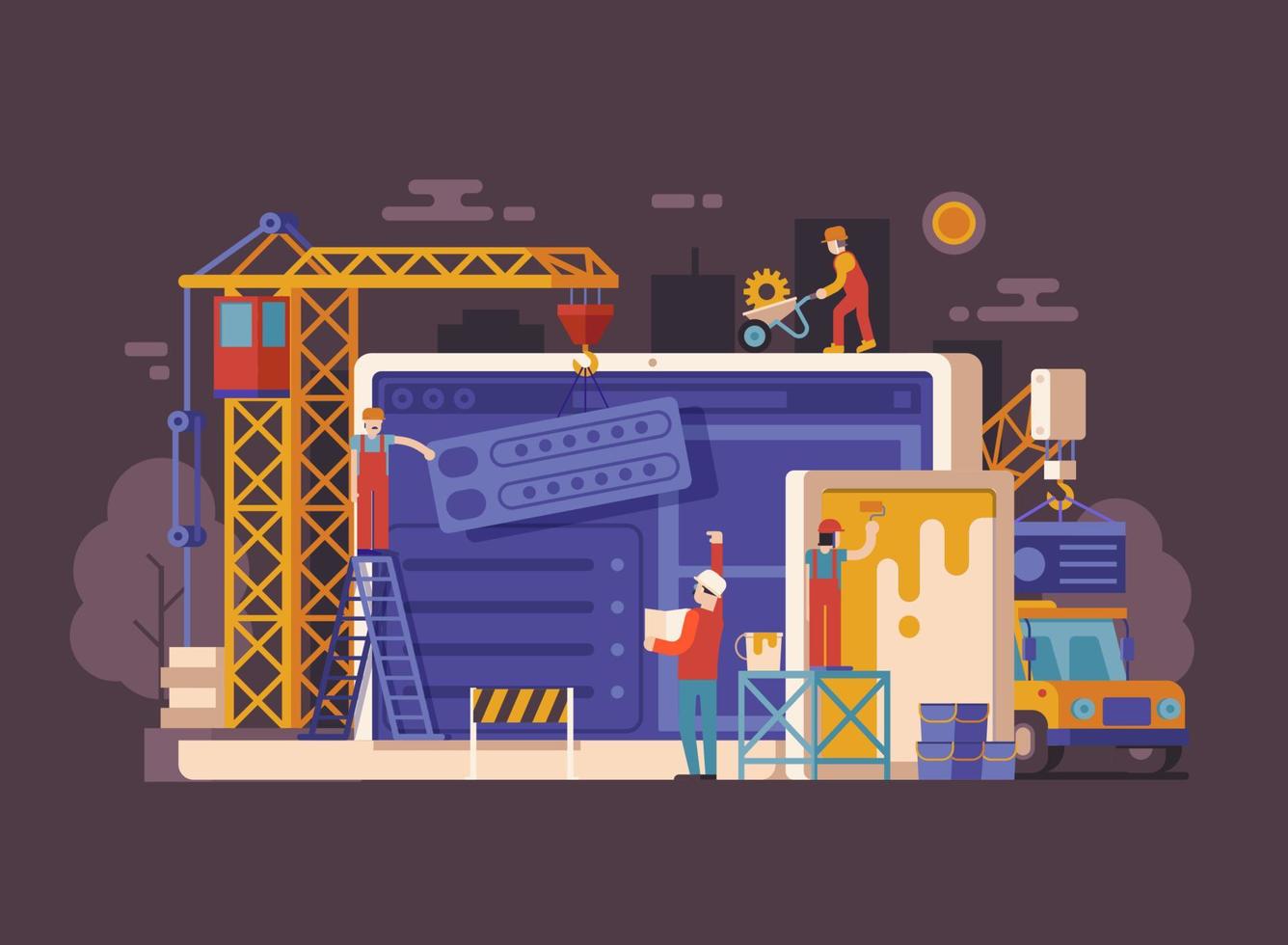 Site Under Construction Concept vector