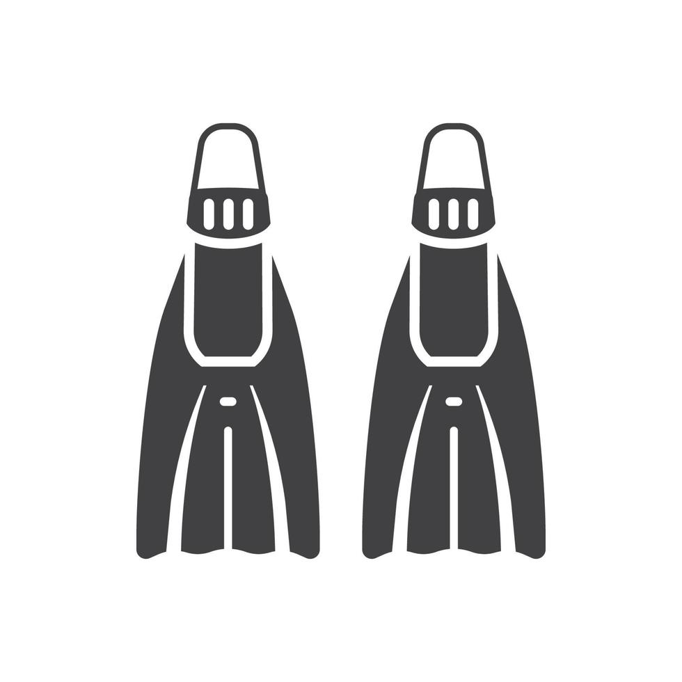 Scuba Diving Flippers or Fins Icon vector