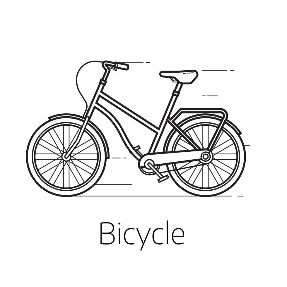 ilustración de bicicleta de calle vector