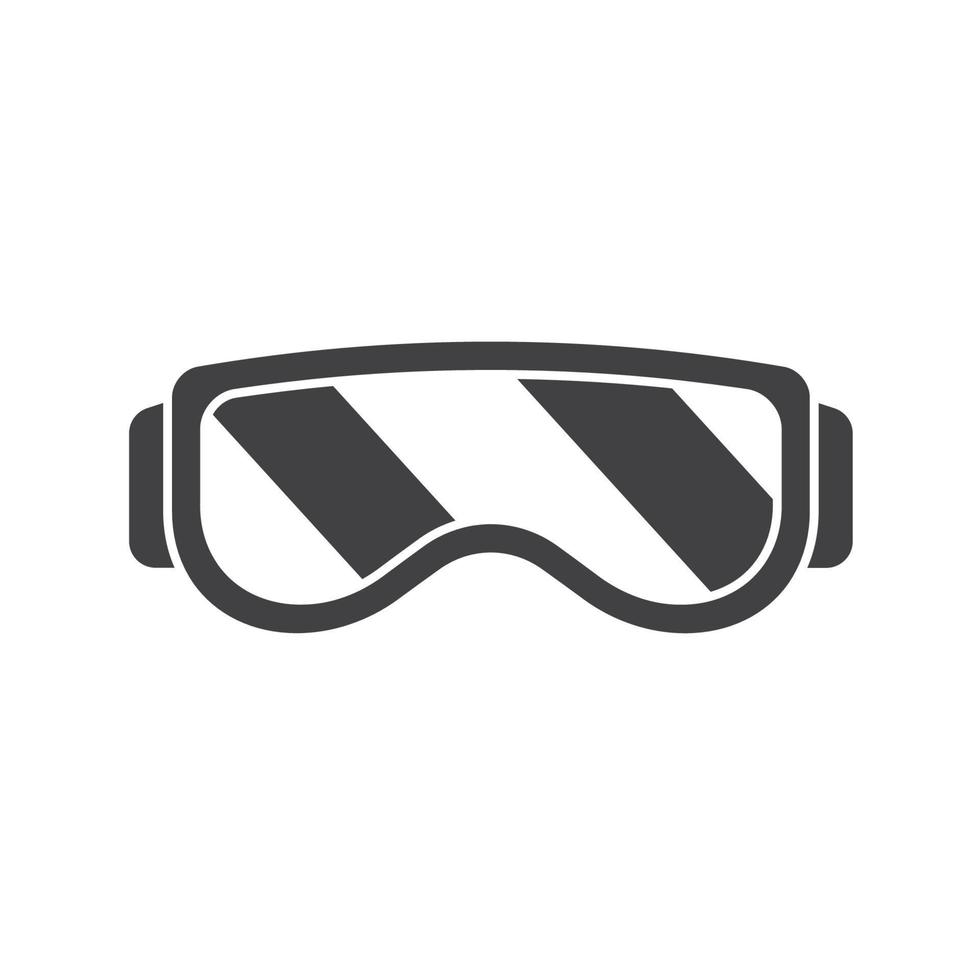 Goggles Simple Outline Monochrome Icon vector