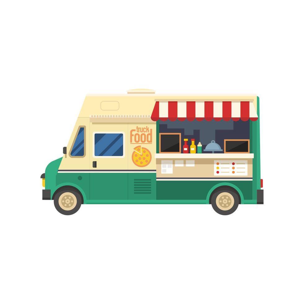 furgoneta de comida callejera vector