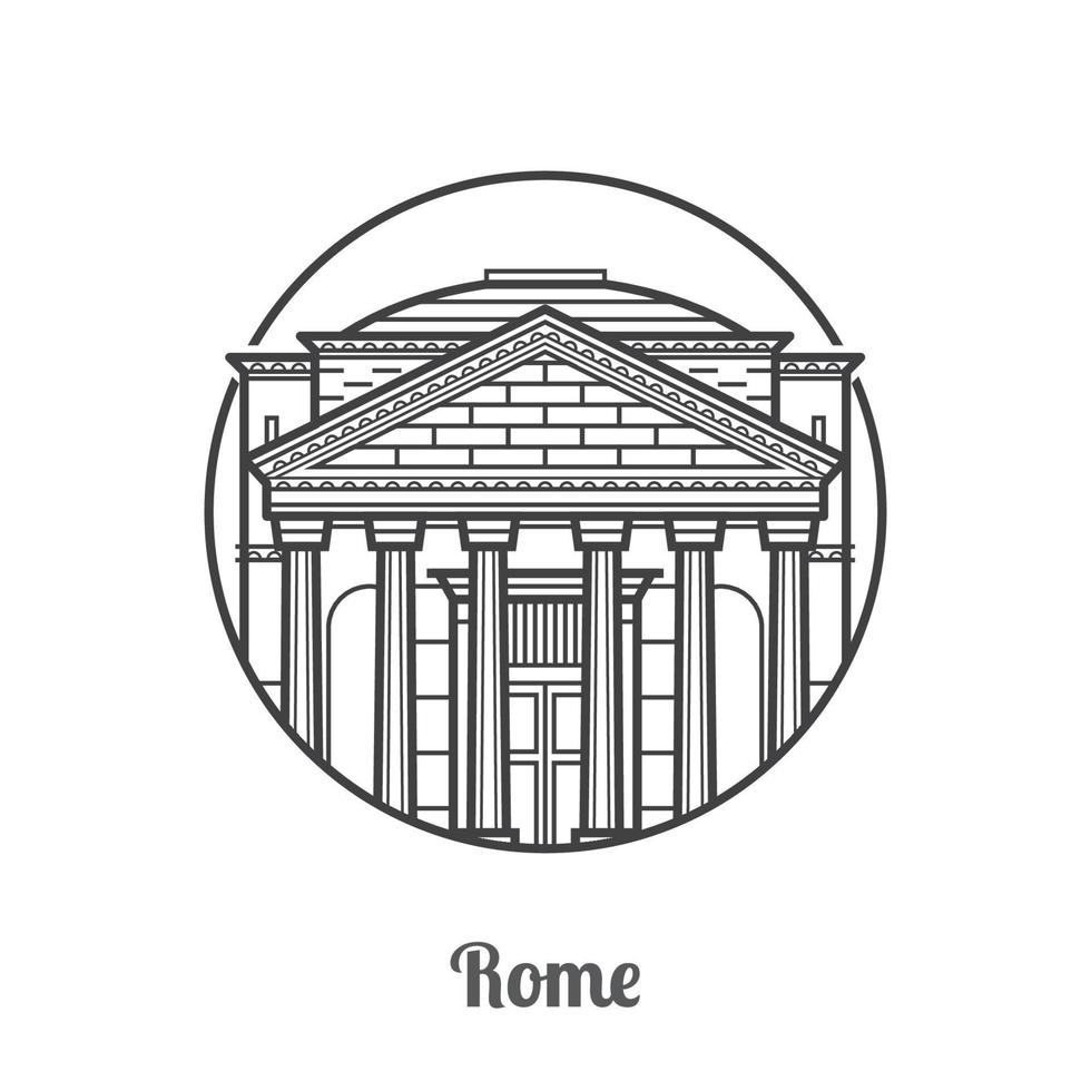 Travel Rome Icon vector